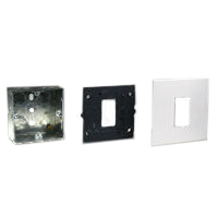 72350 79250X45-N 79266X45-N Flush Mount Metal Box, Frame & Plate. 22.5x45mm Opening.